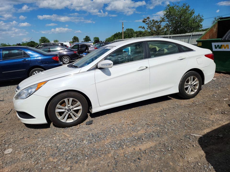 2014 Hyundai VIN 5NPEB4AC3EH891475 COPART salvage auction — MECHANICAL, NJ - CERT OF TITLE-SALVAGE, sold $575 on 2026-07-02 (photo 1)