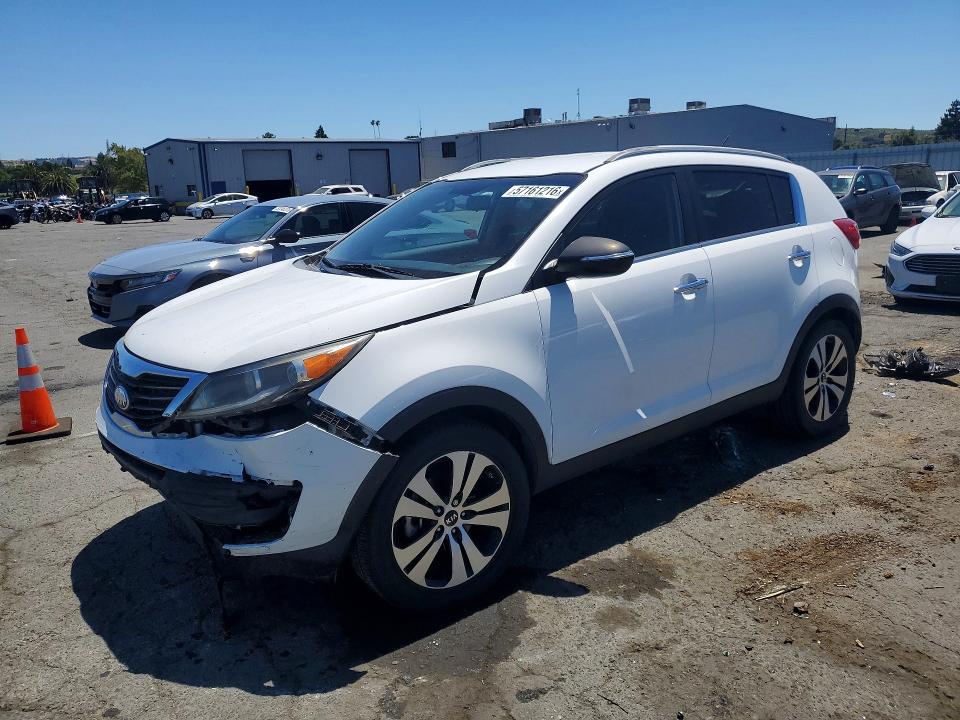 2013 Kia Sportage VIN KNDPC3A24D7443143 COPART salvage auction — FRONT END, Ca - Salvage Certificate, sold $3,150 on 2026-07-06 (photo 1)