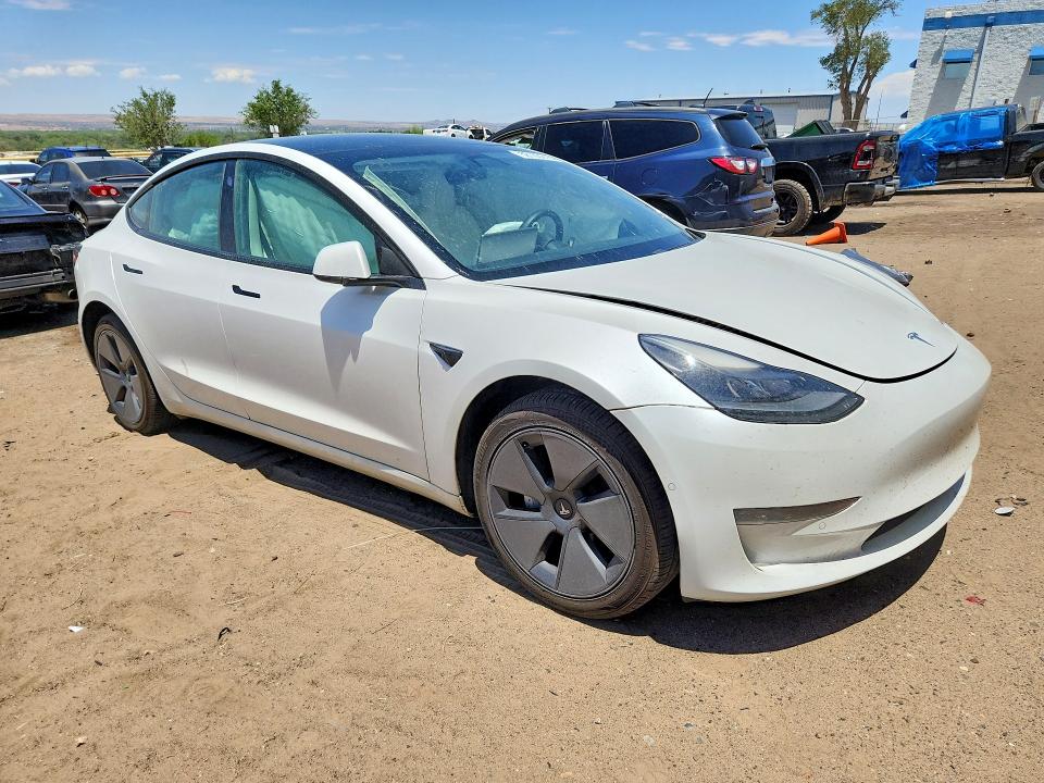2021 Tesla Model 3 VIN 5YJ3E1EA7MF989590 COPART salvage auction — FRONT END, Nm - Cert Of Title-Salvage, sold $3,100 on 2026-08-28 (photo 4)