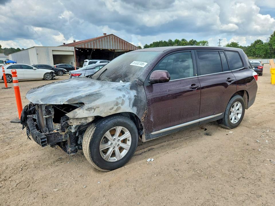 2012 Toyota Highlander VIN 5TDZA3EH9CS028756 COPART salvage auction — BURN, La - Cert Of Title-Salvage, sold $700 on 2026-07-10 (photo 1)