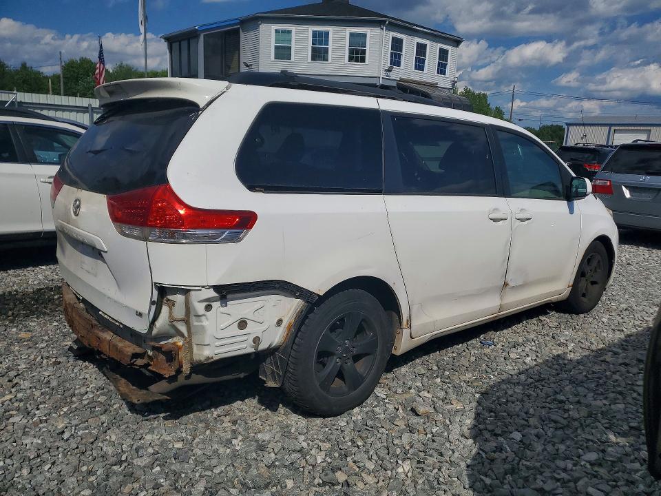 2012 Toyota Sienna VIN 5TDKK3DC8CS244425 COPART salvage auction — REAR END, Ny - Cert Of Title-Rebuilt Salvage, sold $550 on 2026-07-06 (photo 3)