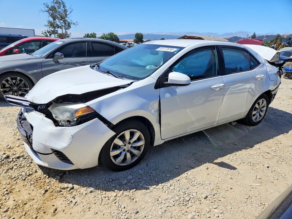 2015 Toyota Corolla VIN 5YFBURHE0FP342614 COPART salvage auction — FRONT END, Ca - Salvage Certificate, sold $1,550 on 2026-07-09 (photo 1)