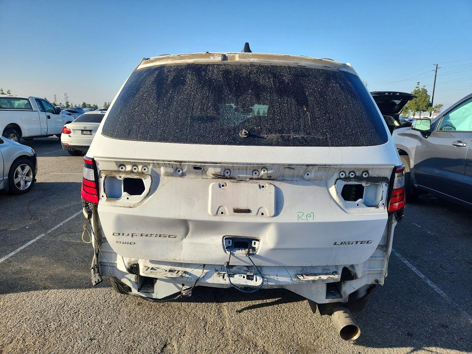 2014 Dodge Durango VIN 1C4RDJDG9EC586843 COPART salvage auction — REAR END, Ca - Salvage Certificate, sold $1,100 on 2026-07-30 (photo 6)