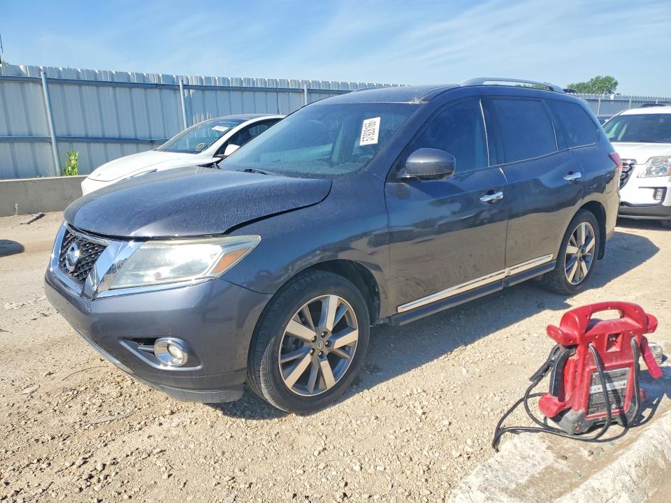 2014 Nissan Pathfinder VIN 5N1AR2MM8EC716679 COPART salvage auction — REAR END, KS - CERT OF TITLE-REBUILT SALVAGE, sold $550 on 2026-07-02 (photo 1)