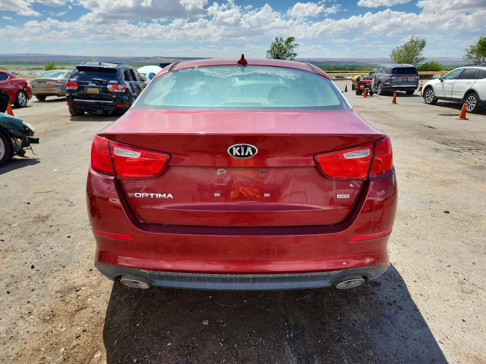 2014 Kia Optima VIN 5XXGM4A74EG350162 COPART salvage auction — VANDALISM, Nm - Cert Of Title-Salvage, sold $625 on 2026-07-27 (photo 6)