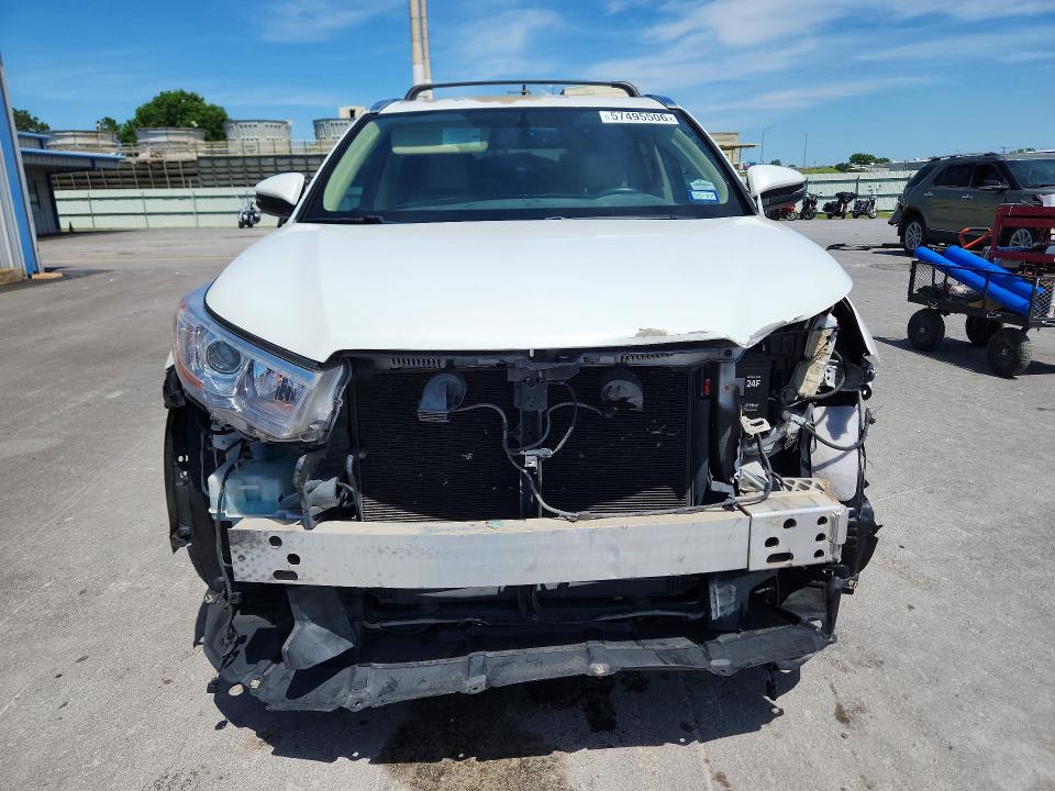 2015 Toyota Highlander VIN 5TDKKRFH4FS064486 COPART salvage auction — FRONT END, Ok - Cert Of Title-Salvage, sold $5,400 on 2026-07-15 (photo 5)