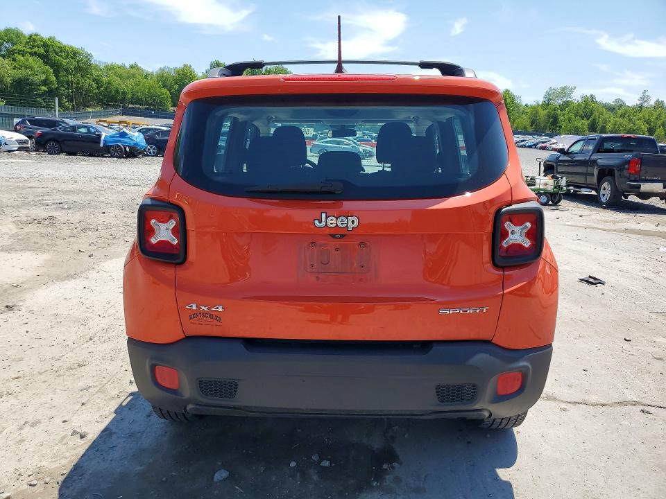 2015 Jeep Renegade VIN ZACCJBAHXFPC02910 COPART salvage auction — SIDE, Pa - Certificate Of Salvage, sold $2,200 on 2026-07-15 (photo 6)