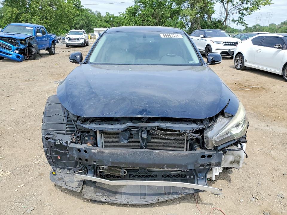 2015 Infiniti Q50 VIN JN1BV7AR8FM409030 COPART salvage auction — FRONT END, Md - Cert Of Salvage < 75% Damage, sold $375 on 2026-07-21 (photo 5)