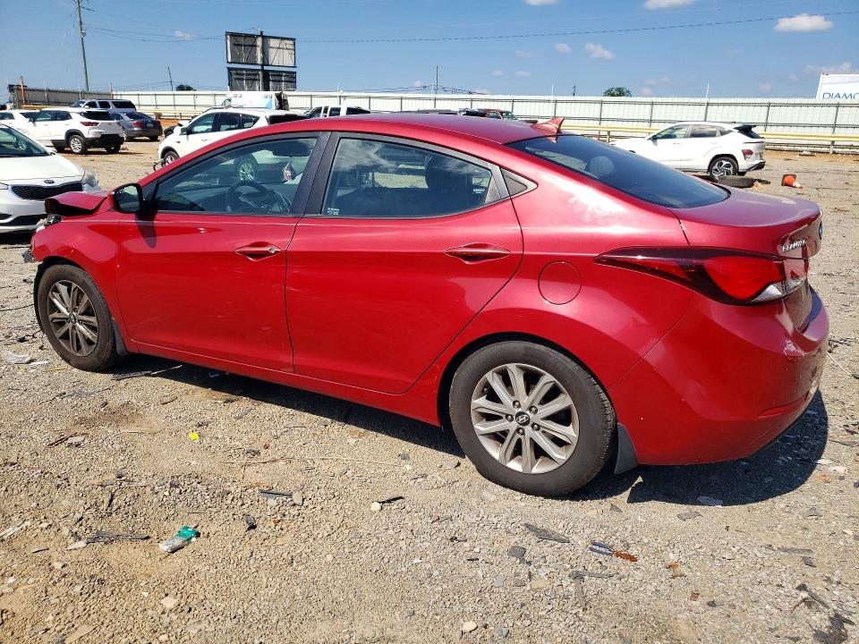 2015 Hyundai Elantra VIN KMHDH4AE9FU277822 COPART salvage auction — FRONT END, Va - Cert Of Title - Salvage, sold $750 on 2026-07-10 (photo 2)