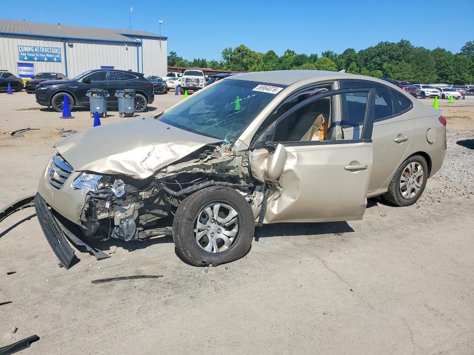 2010 Hyundai Elantra VIN KMHDU4AD6AU941313 COPART salvage auction — FRONT END, Ms - Cert Of Title-Salvaged, sold $400 on 2026-07-24 (photo 1)
