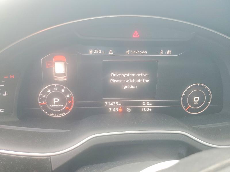 2019 Audi Q7 VIN WA1VAAF70KD029422 COPART salvage auction — FRONT END, TX - SALVAGE VEHICLE TITLE (P), sold $11,500 on 2026-07-16 (photo 9)