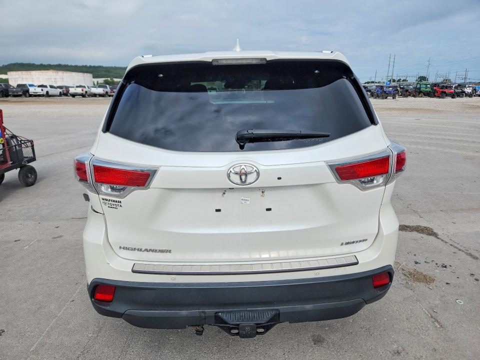 2015 Toyota Highlander VIN 5TDYKRFHXFS078712 COPART salvage auction — FRONT END, Ok - Cert Of Title-Salvage, sold $3,650 on 2026-07-15 (photo 6)