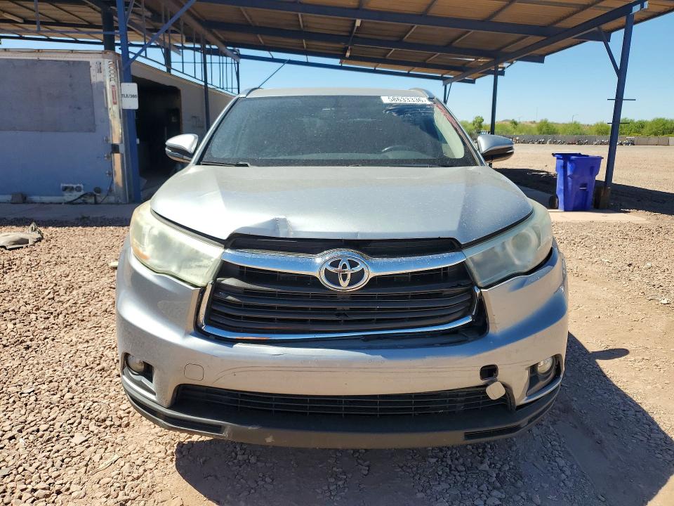 2016 Toyota Highlander VIN 5TDJKRFH6GS259485 COPART salvage auction — REAR END, Az - Cert Of Title - Salvage, sold $300 on 2026-07-28 (photo 5)