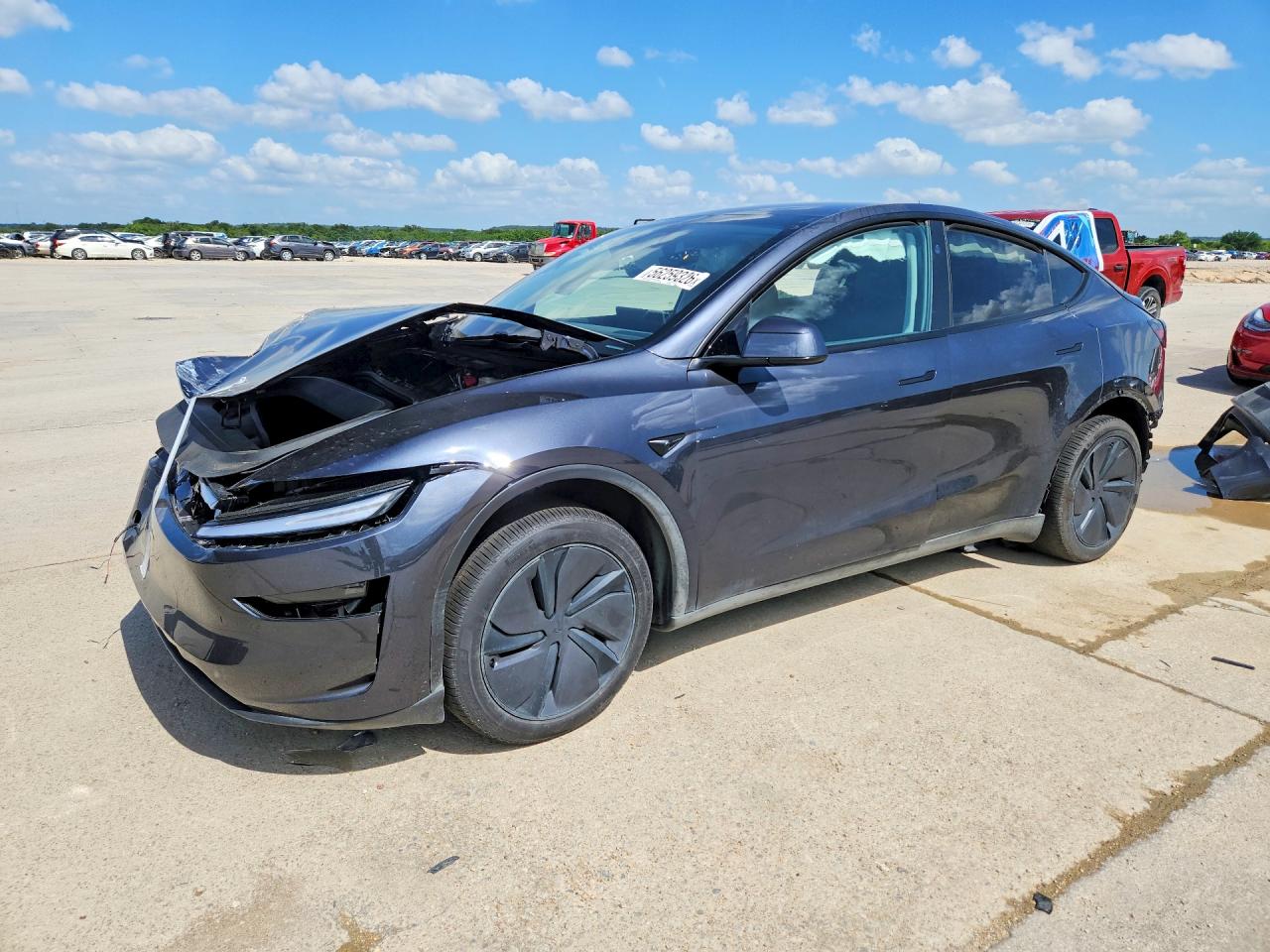 2026 Tesla Model Y VIN 7SAYGDED6TA586498 COPART salvage auction — Front End, TX - SALVAGE VEHICLE TITLE, sold $16,200 on 2026-07-09 (photo 1)