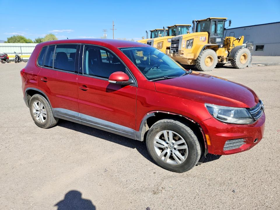 2013 Volkswagen Tiguan VIN WVGAV7AX7DW020125 COPART salvage auction — FRONT END, Az - Cert Of Title - Salvage, sold $175 on 2026-07-24 (photo 4)