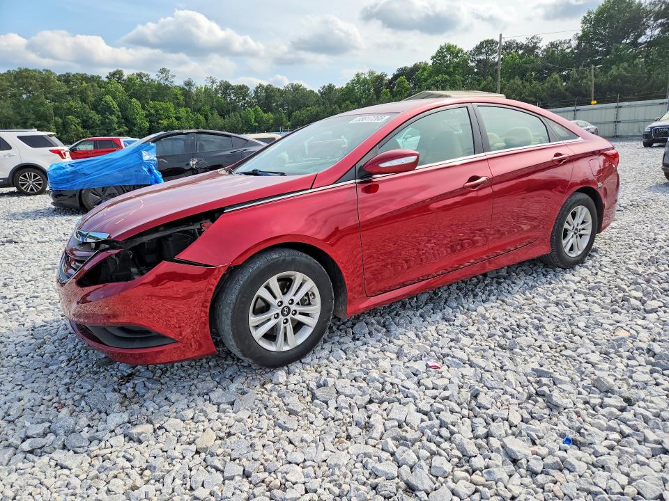 2014 Hyundai Sonata VIN 5NPEB4ACXEH832956 COPART salvage auction — FRONT END, Ga - Cert Of Title-Salvage, sold $1,400 on 2026-07-09 (photo 1)
