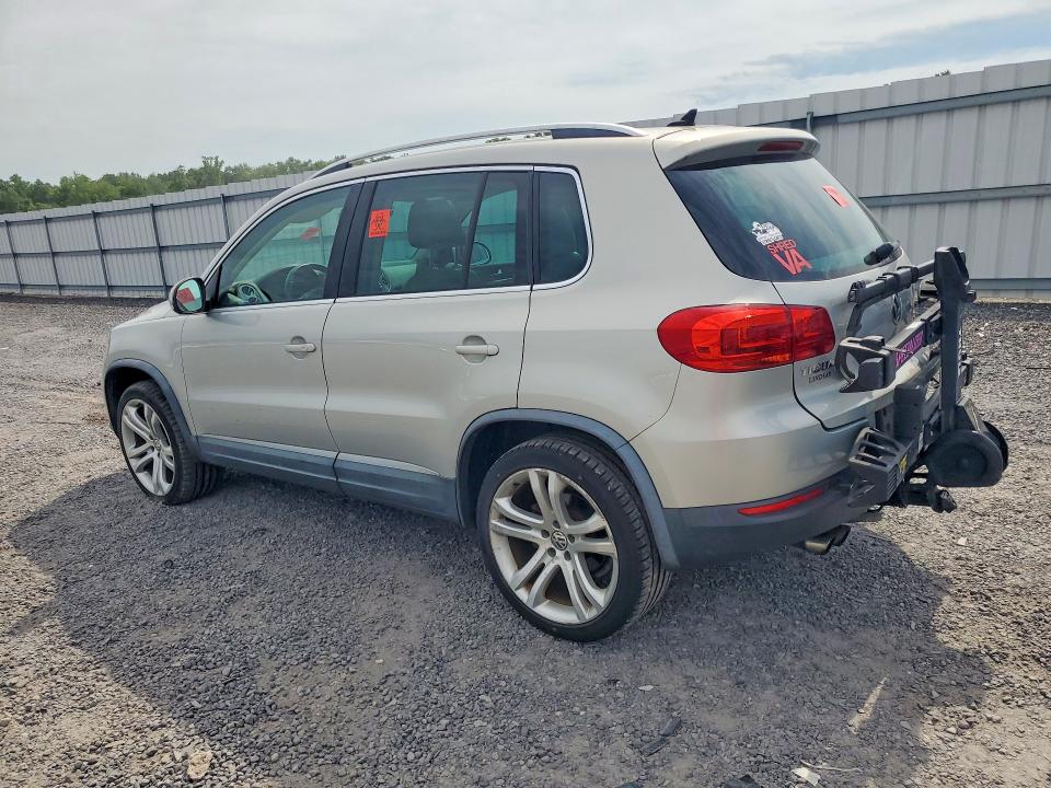 2012 Volkswagen Tiguan VIN WVGBV7AX1CW580841 COPART salvage auction — UNDERCARRIAGE, Va - Cert Of Title - Salvage, sold $1,500 on 2026-07-08 (photo 2)