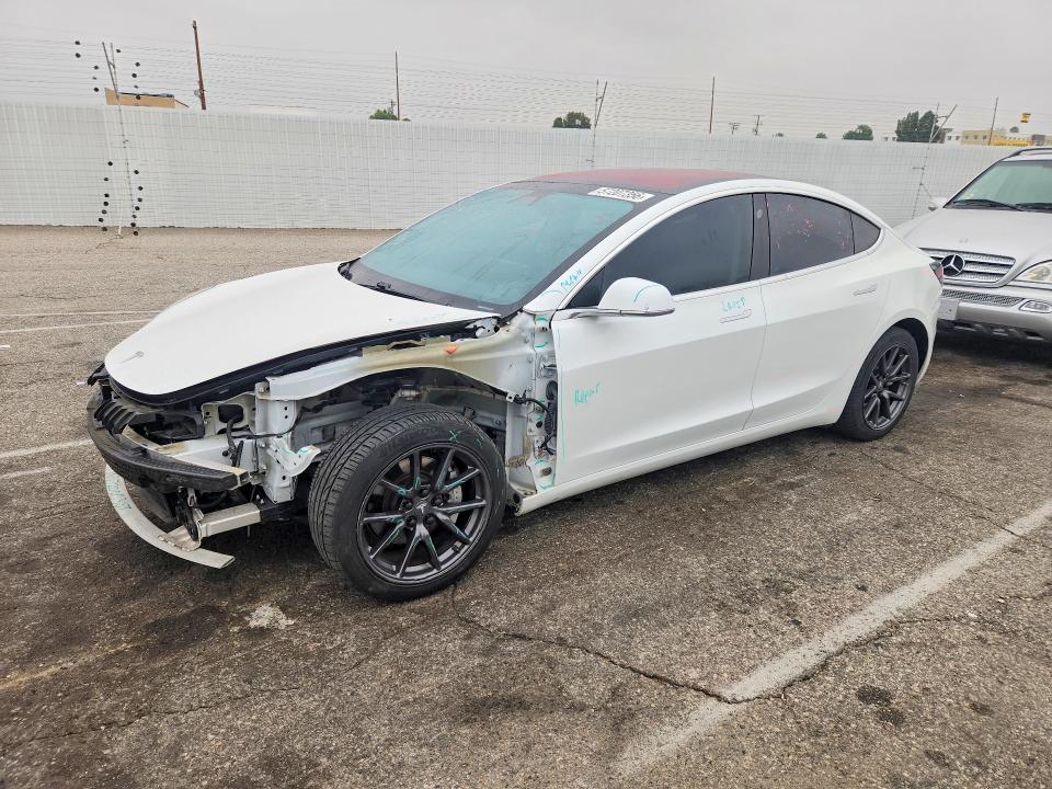 2018 Tesla VIN 5YJ3E1EA3JF009106 COPART salvage auction — FRONT END, Ca - Salvage Certificate, sold $5,500 on 2026-07-02 (photo 1)