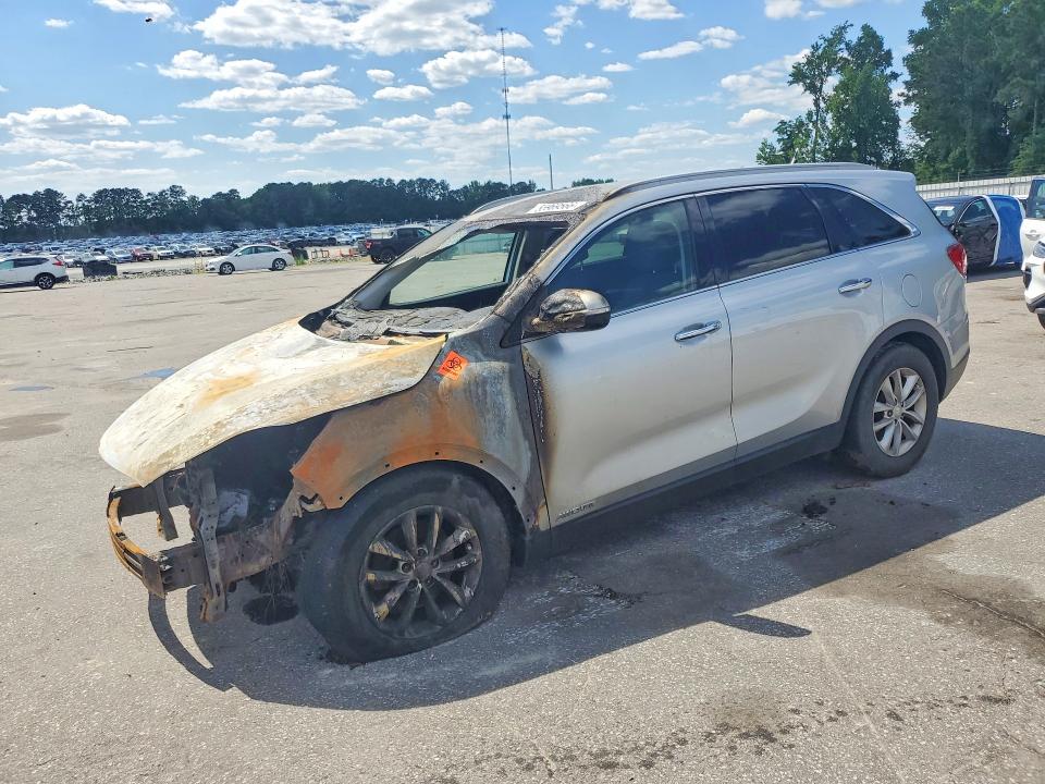 2017 Kia Sorento VIN 5XYPGDA50HG291780 COPART salvage auction — ENGINE BURN, Nc - Salvage Certificate Of Title, sold $375 on 2026-07-16 (photo 1)