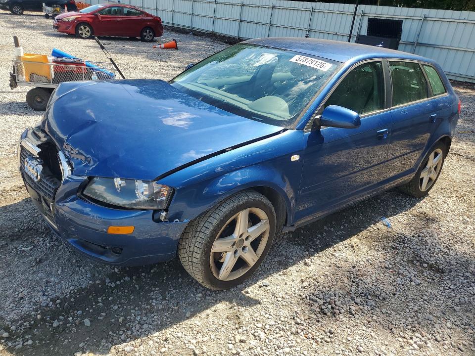 2007 Audi A3 VIN WAUHF78PX7A053348 COPART salvage auction — FRONT END, Nc - Salvage Certificate Of Title, sold $250 on 2026-07-31 (photo 1)