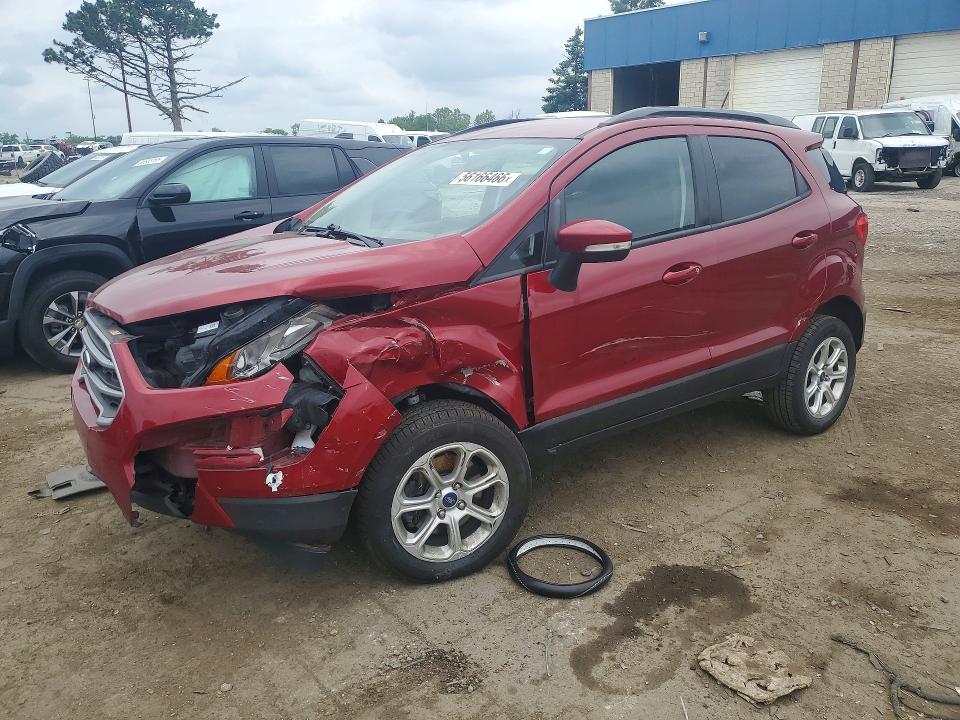 2022 Ford Ecosport VIN MAJ6S3GL8NC460170 COPART salvage auction — FRONT END, MI - SCRAP CERTIFICATE OF TITLE, sold $1,400 on 2026-07-24 (photo 1)