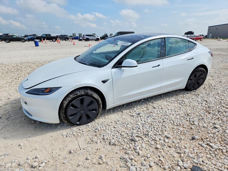 2026 Tesla VIN 5YJ3E1EA8TF139451 COPART salvage auction — SIDE, Tx - Salvage Vehicle Title, sold $13,400 on 2026-08-20 (photo 1)