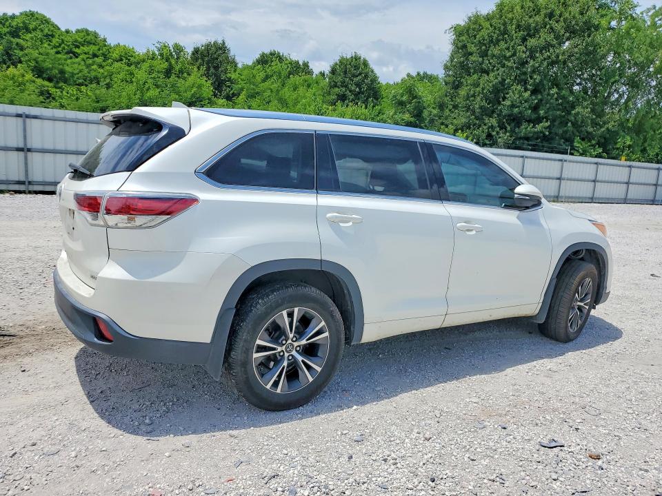 2016 Toyota Highlander VIN 5TDKKRFH8GS180064 COPART salvage auction — FRONT END, Ar - Cert Of Title-Salvage, sold $6,900 on 2026-07-27 (photo 3)