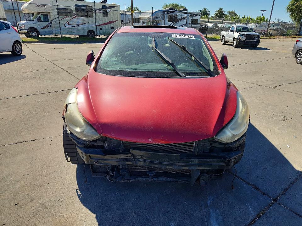 2016 Hyundai Elantra VIN KMHDH4AE6GU491328 COPART salvage auction — FRONT END, Salvage Title, sold $1,100 on 2026-07-13 (photo 5)