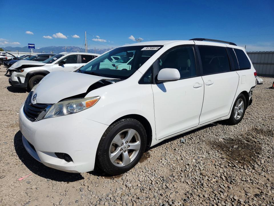 2011 Toyota Sienna VIN 5TDKK3DCXBS086085 COPART salvage auction — FRONT END, Ut - Salvage Certificate, sold $1,150 on 2026-07-24 (photo 1)