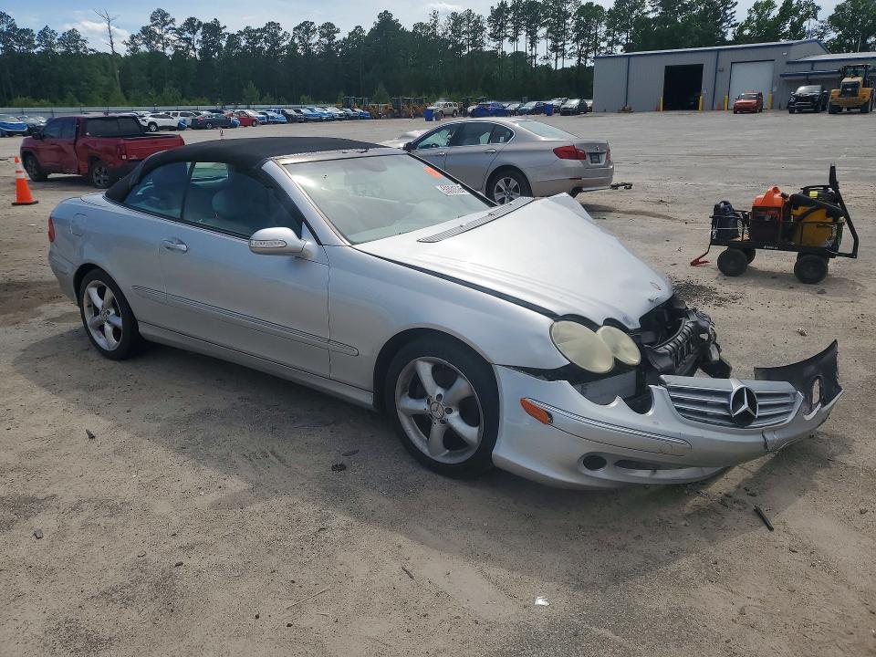 2005 Mercedes-benz Clk-klasse VIN WDBTK65J75F131747 COPART salvage auction — FRONT END, Sc - Cert Of Title-Salvage, sold $300 on 2026-07-20 (photo 4)