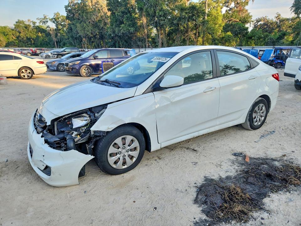 2016 Hyundai Accent VIN KMHCT4AE8GU973048 COPART salvage auction — FRONT END, Fl - Cert Of Title Slvg Rebuildable, sold $800 on 2026-07-21 (photo 1)