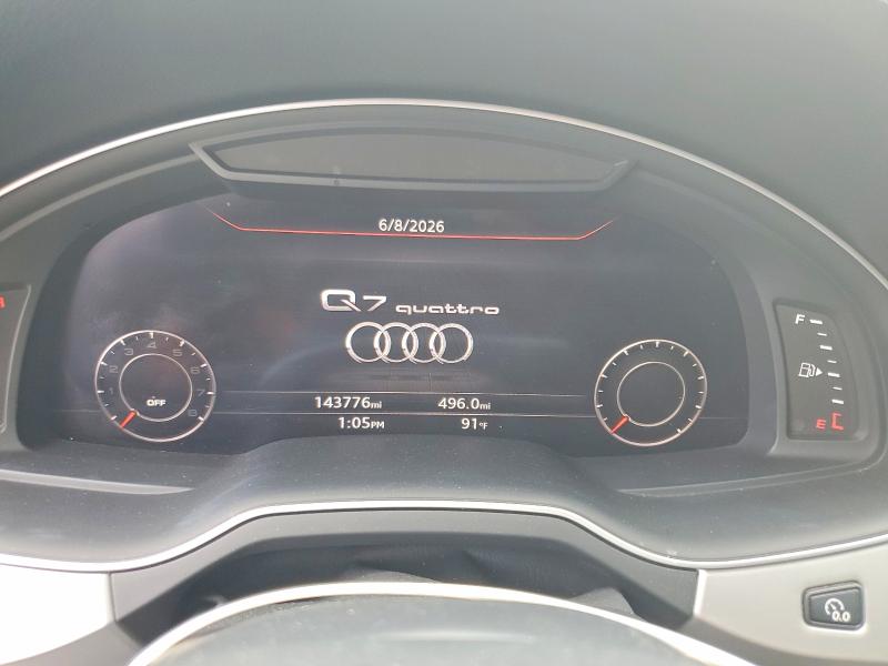 2018 Audi Q7 VIN WA1LHAF75JD009457 COPART salvage auction — FRONT END, Sc - Cert Of Title-Salvage, sold $4,350 on 2026-08-03 (photo 9)