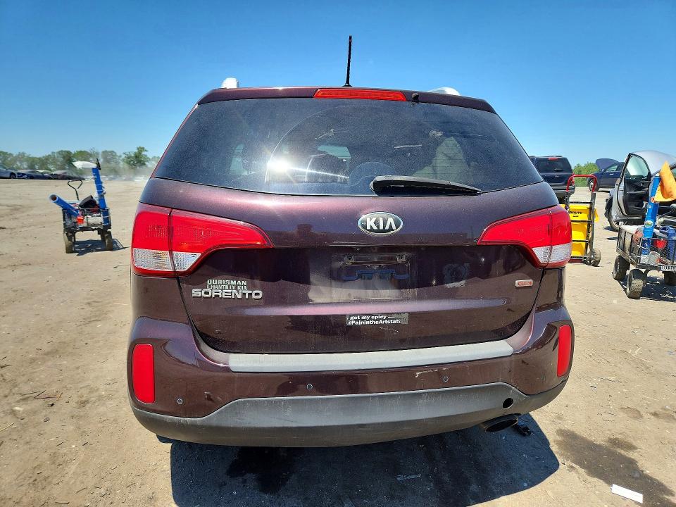 2014 Kia Sorento VIN 5XYKT3A65EG495897 COPART salvage auction — FRONT END, VA - CERT OF TITLE - SALVAGE, sold $600 on 2026-07-29 (photo 6)