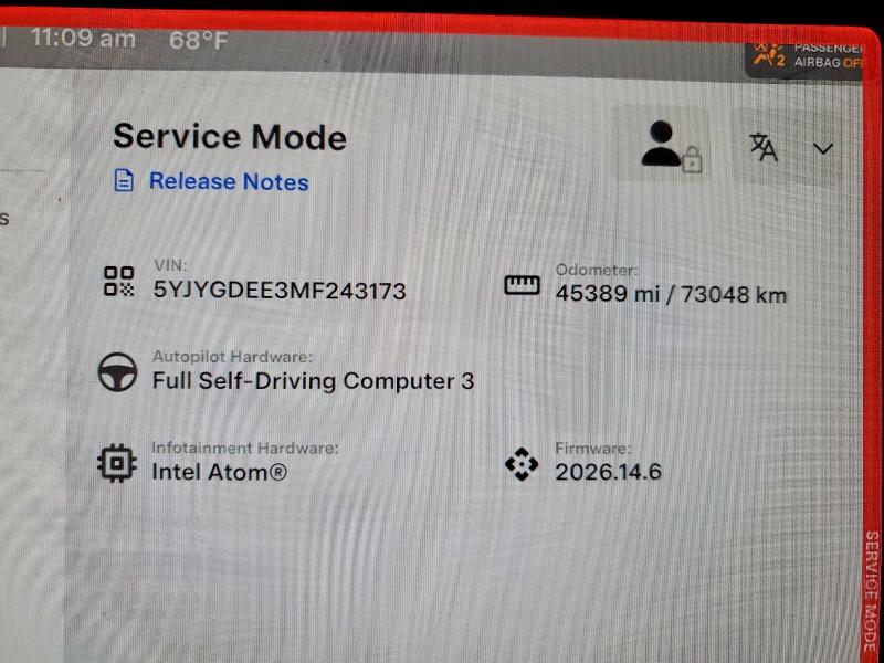 2021 Tesla VIN 5YJYGDEE3MF243173 COPART salvage auction — FRONT END, Mn - Cert Of Title-Salvage, sold $300 on 2026-07-21 (photo 9)