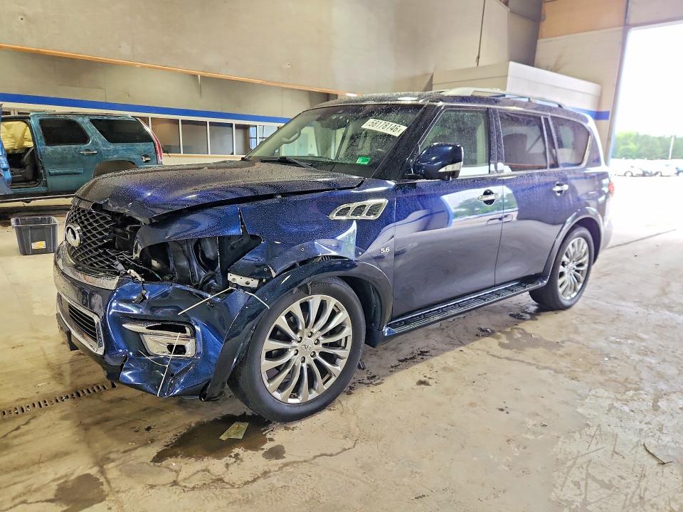 2017 Infiniti Qx80 VIN JN8AZ2NF8H9640472 COPART salvage auction — FRONT END, VA - CERT OF TITLE - SALVAGE, sold $3,700 on 2026-07-31 (photo 1)