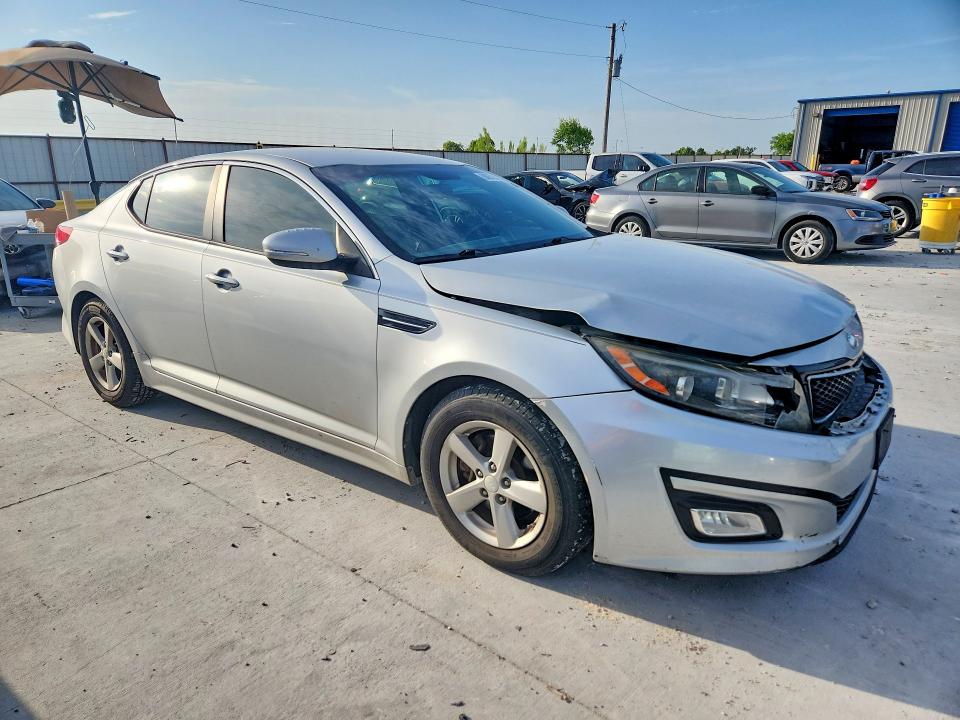 2015 Kia Optima VIN 5XXGM4A70FG448073 COPART salvage auction — FRONT END, TX - SALVAGE VEHICLE TITLE, sold $1,250 on 2026-07-28 (photo 4)