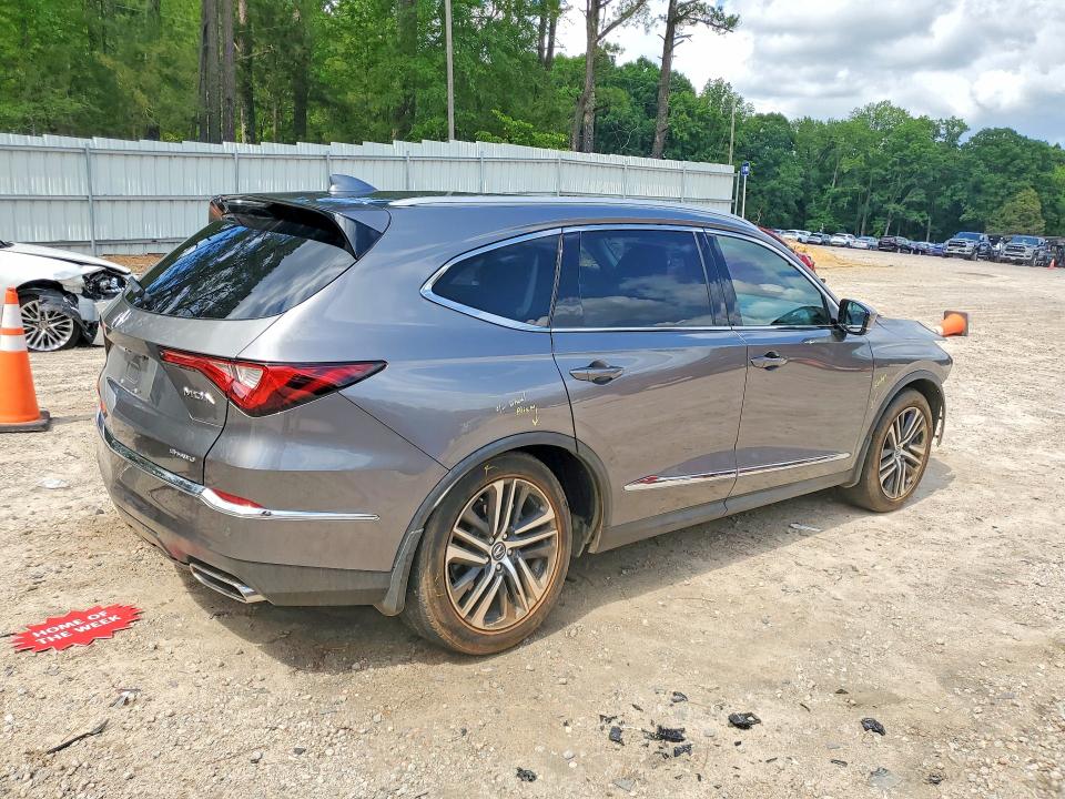 2022 Acura Mdx VIN 5J8YE1H88NL042105 COPART salvage auction — FRONT END, Nc - Salvage Certificate Of Title, sold $8,400 on 2026-08-21 (photo 3)