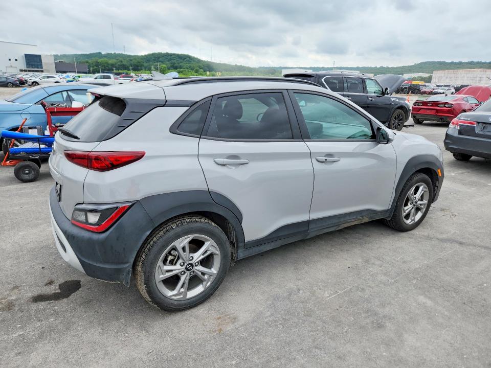 2023 Hyundai Kona VIN KM8K62AB7PU030260 COPART salvage auction — HAIL, Ok - Cert Of Title-Salvage, sold $2,200 on 2026-07-22 (photo 3)