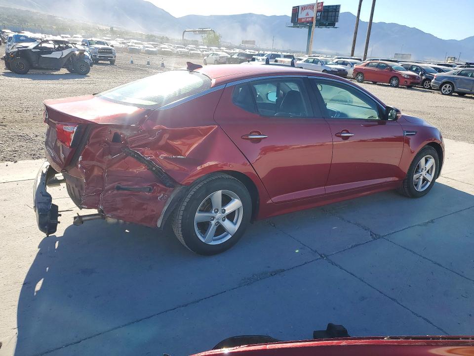 2015 Kia Optima VIN 5XXGM4A7XFG485423 COPART salvage auction — REAR END, Ut - Salvage Certificate, sold $1,100 on 2026-07-27 (photo 3)