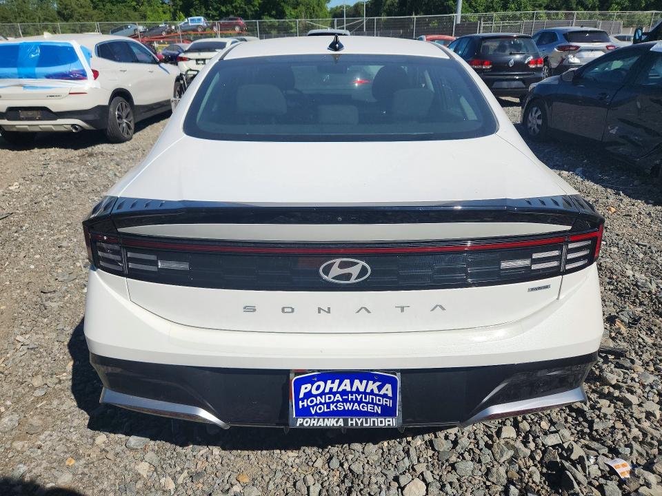 2025 Hyundai Sonata VIN KMHL34JJ1SA121499 COPART salvage auction — FRONT END, Md - Cert Of Salvage > 75% Damage, sold $11,800 on 2026-07-31 (photo 6)