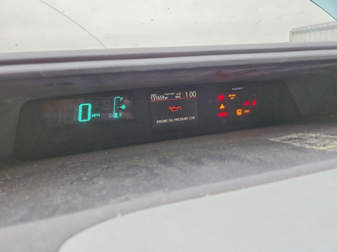 2012 Toyota Prius c VIN JTDKDTB3XC1012435 COPART salvage auction — Front End, Ct - Clean Title, sold $2,500 on 2026-09-21 (photo 9)