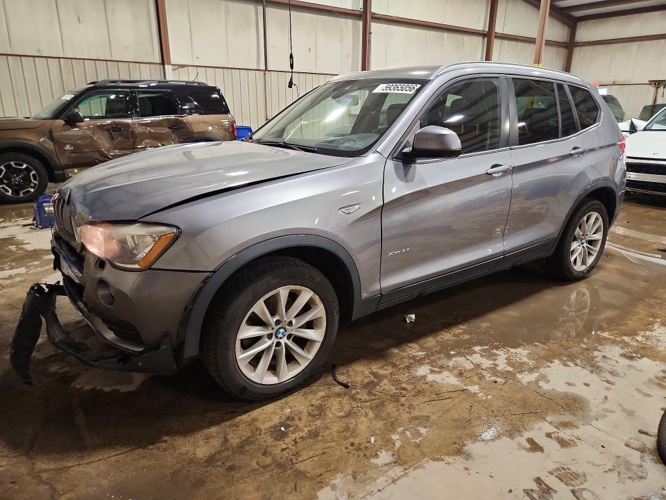 2016 BMW X3 VIN 5UXWX9C56G0D88770 COPART salvage auction — FRONT END, Pa - Certificate Of Salvage, sold $1,200 on 2026-07-17 (photo 1)