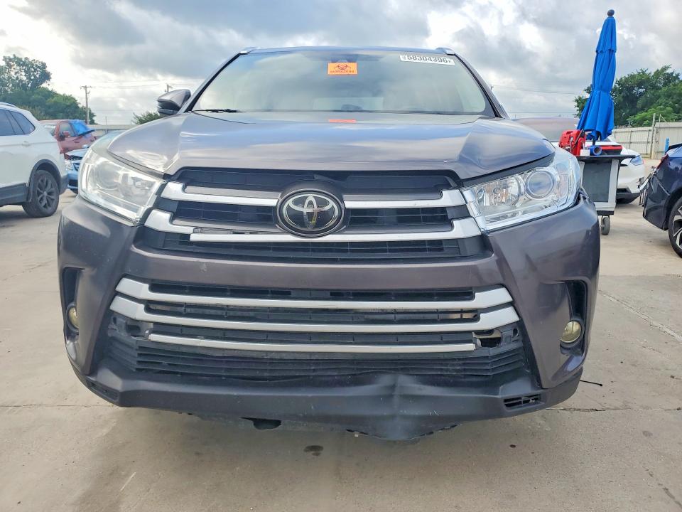2017 Toyota Highlander VIN 5TDKZRFH3HS526048 COPART salvage auction — REAR END, Tx - Salvage Vehicle Title, sold $4,750 on 2026-07-07 (photo 5)
