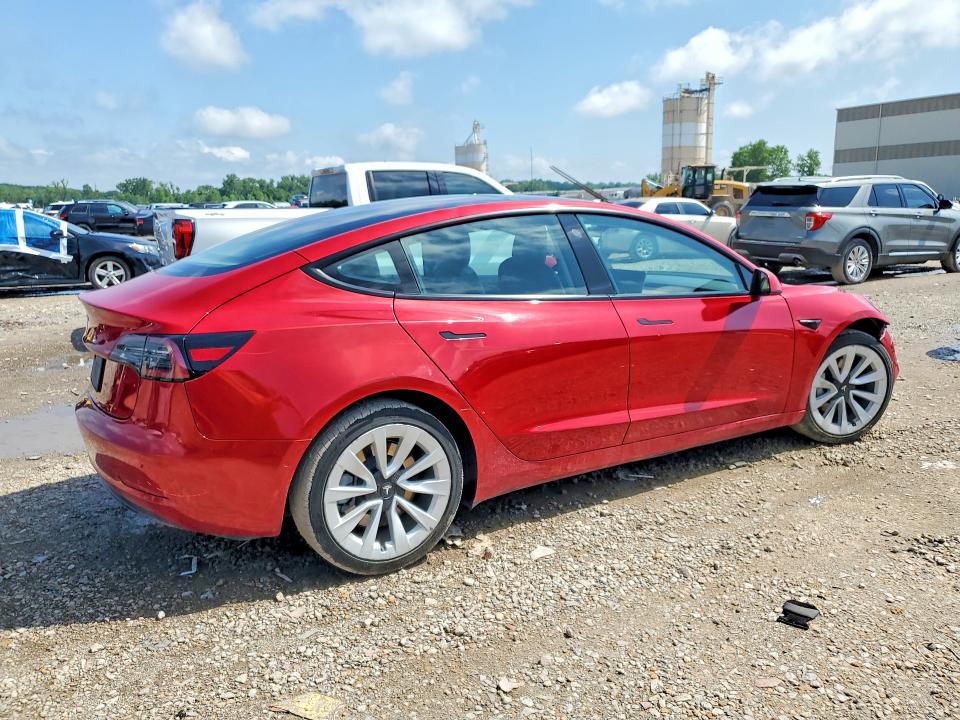 2022 Tesla VIN 5YJ3E1EA6NF143890 COPART salvage auction — FRONT END, Ks - Cert Of Title-Salvage, sold $4,950 on 2026-07-07 (photo 3)