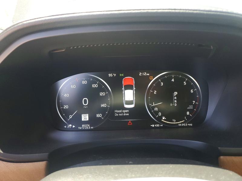 2018 Volvo S90 VIN LVY992MLXJP031903 COPART salvage auction — FRONT END, MI - CERT OF TITLE-SALVAGE VEHICLE, sold $8,200 on 2026-07-07 (photo 9)