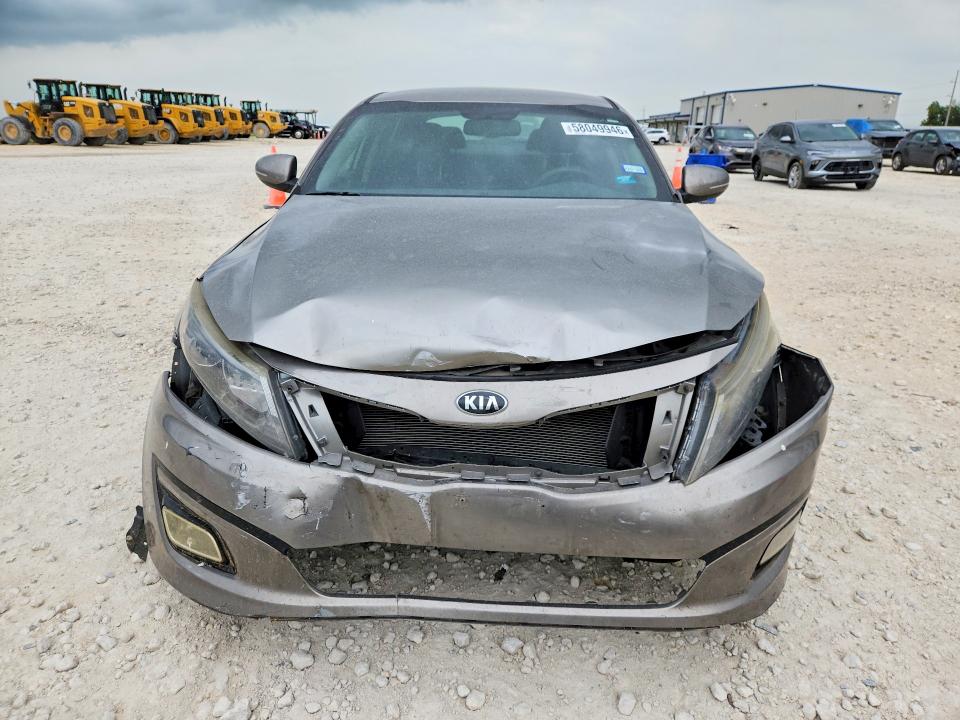2015 Kia Optima VIN 5XXGM4A75FG395970 COPART salvage auction — FRONT END, TX - BONDED TITLE - SALVAGE (P), sold $675 on 2026-07-02 (photo 5)
