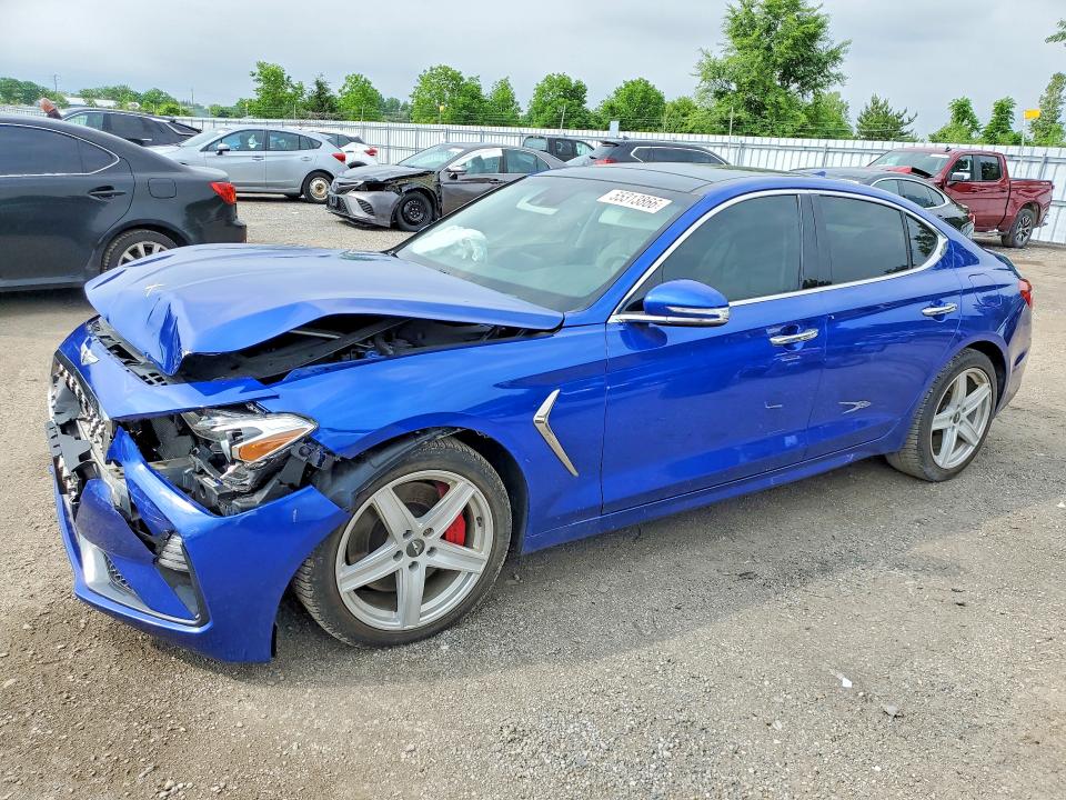 2019 Genesis G70 VIN KMTG54LE1KU010788 COPART salvage auction — FRONT END, On - Permit Salvage, sold $4,650 on 2026-07-16 (photo 1)