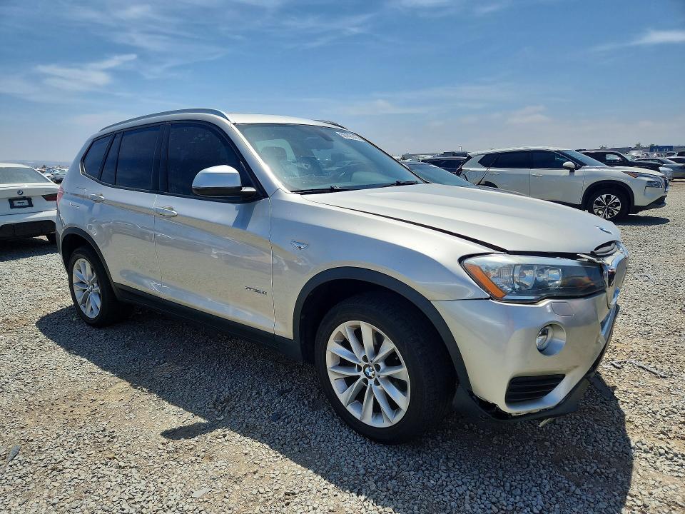 2017 BMW X3 VIN 5UXWZ7C38H0V89842 COPART salvage auction — FRONT END, Ca - Salvage Certificate, sold $1,650 on 2026-07-02 (photo 4)
