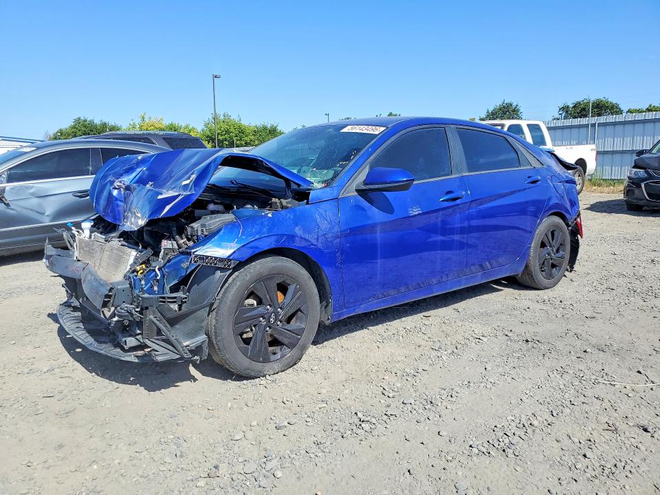 2021 Hyundai Elantra VIN 5NPLM4AG8MH036418 COPART salvage auction — FRONT END, Ca - Salvage Certificate, sold $300 on 2026-07-14 (photo 1)