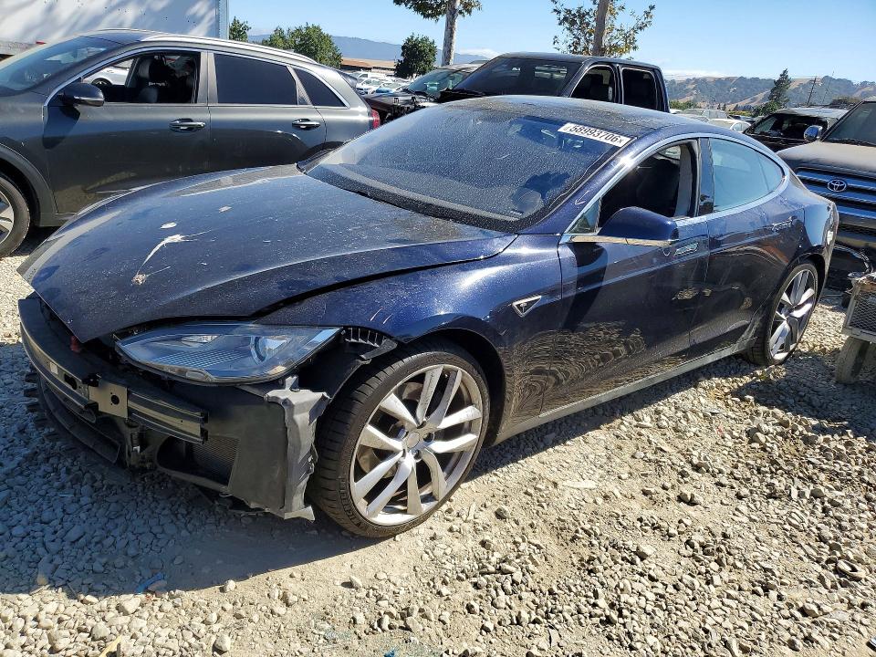 2013 Tesla Model s VIN 5YJSA1AC7DFP10217 COPART salvage auction — FRONT END, Ca - Salvage Certificate, sold $1,900 on 2026-07-07 (photo 1)
